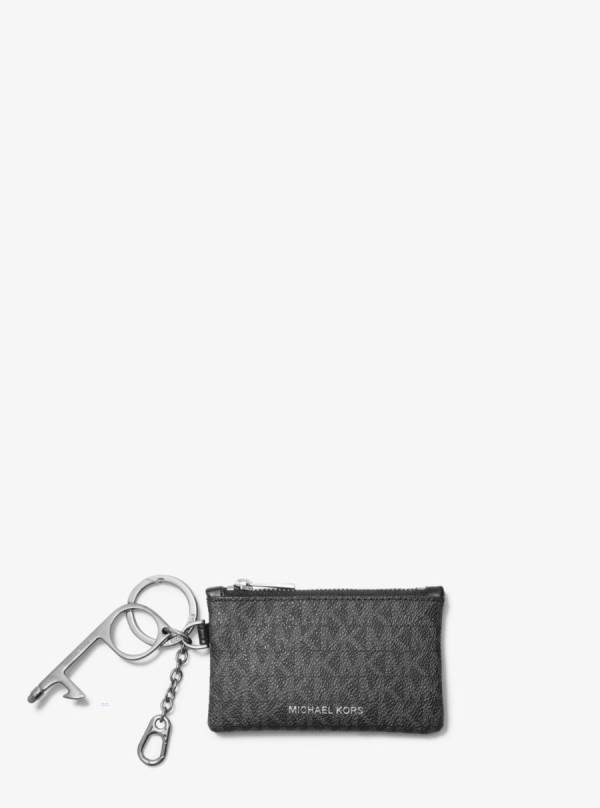 Panske Cestovné Tašky Michael Kors Logo Pouch and No Touch Keychain Set Čierne - Tasky Michael Kors Obchod | XZUAQ-7415